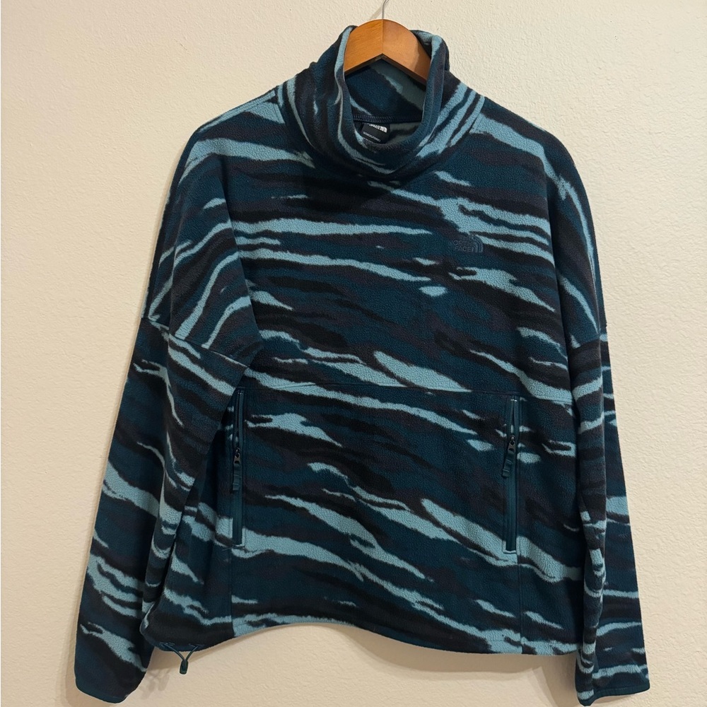 The North Face TKA Glacier Funnel-Neck Pullover Fleece Top Size Large